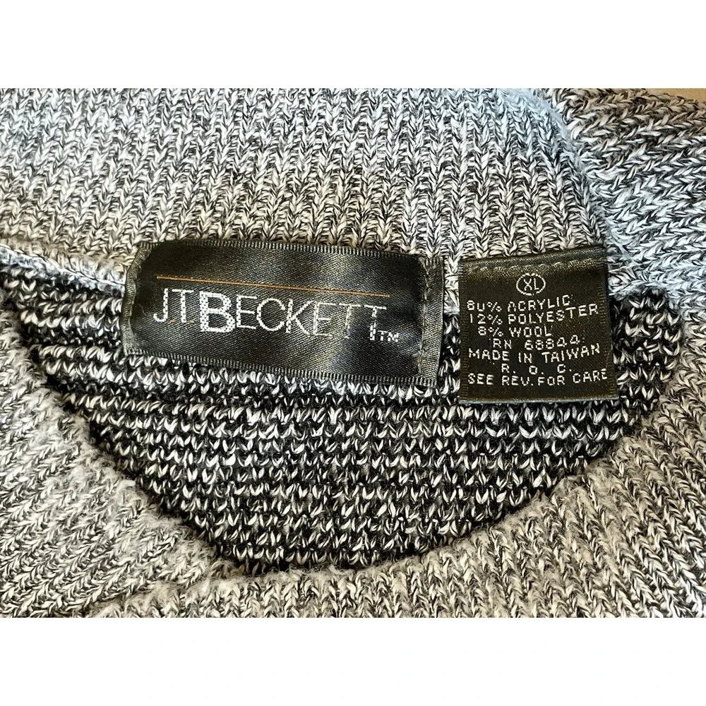 Vintage 90s JT Beckett Wool‎ Blend Men's Geometric Sweater Size XL
